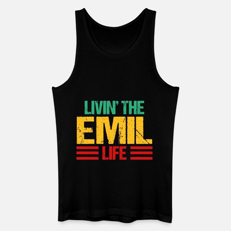 Emil - Männer Bio Tank Top - Schwarz