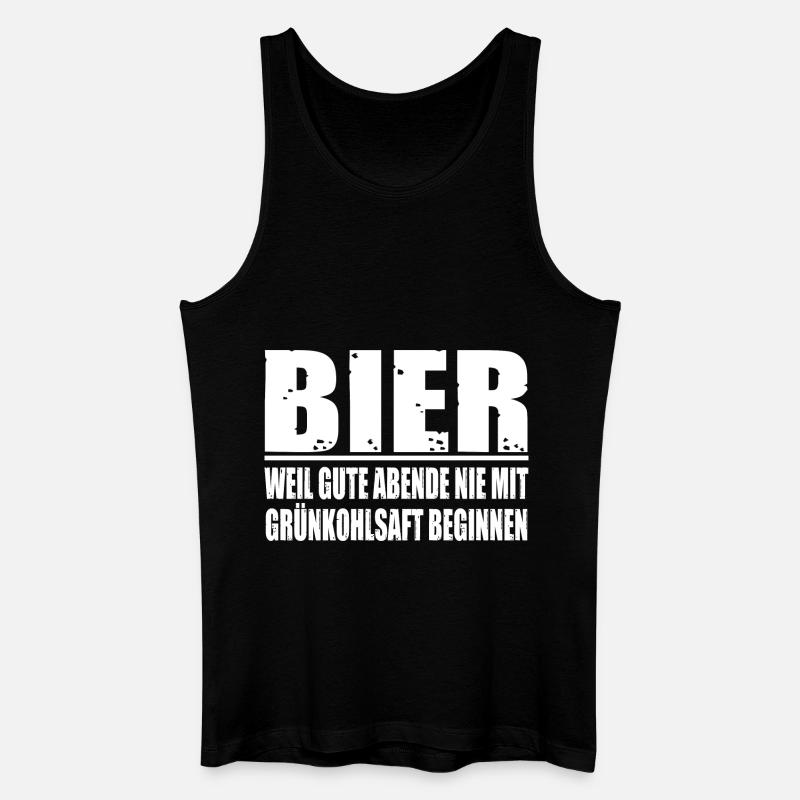 Bier-guter Abend - Männer Bio Tank Top - Schwarz