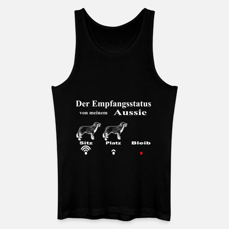 WLAN Aussie1 - Männer Bio Tank Top - Schwarz
