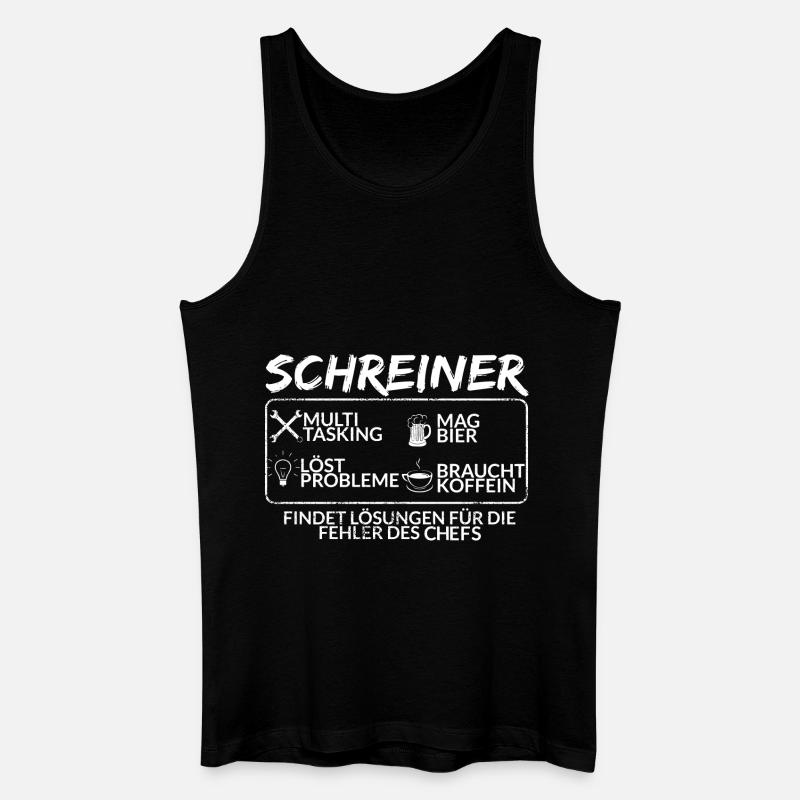 Der Schreiner - Männer Bio Tank Top - Schwarz