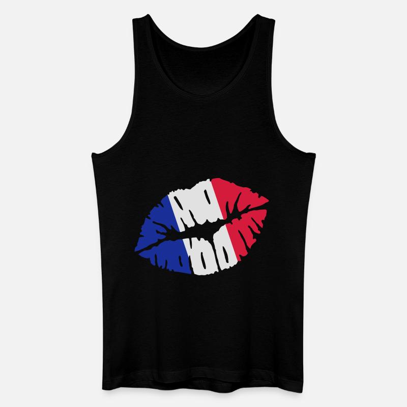 Frankreich - Männer Bio Tank Top - Schwarz