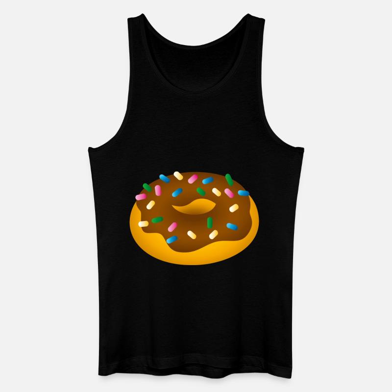 Smiley Donut - Männer Bio Tank Top - Schwarz