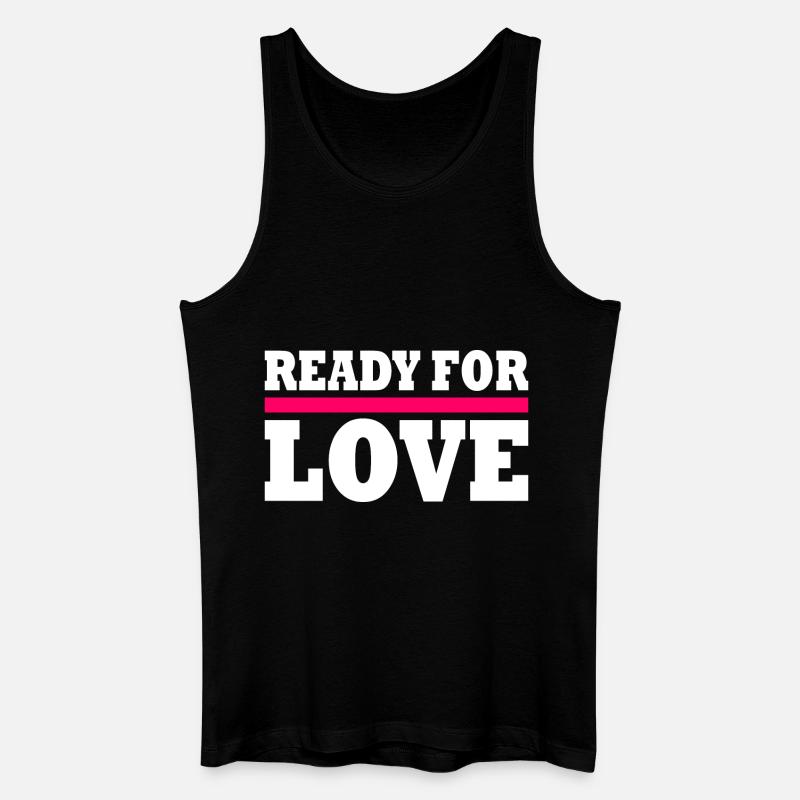 Ready for love - Männer Bio Tank Top - Schwarz