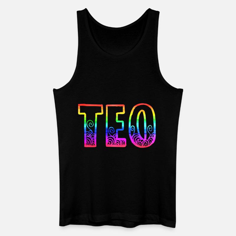 teo rs regenbogen - Männer Bio Tank Top - Schwarz