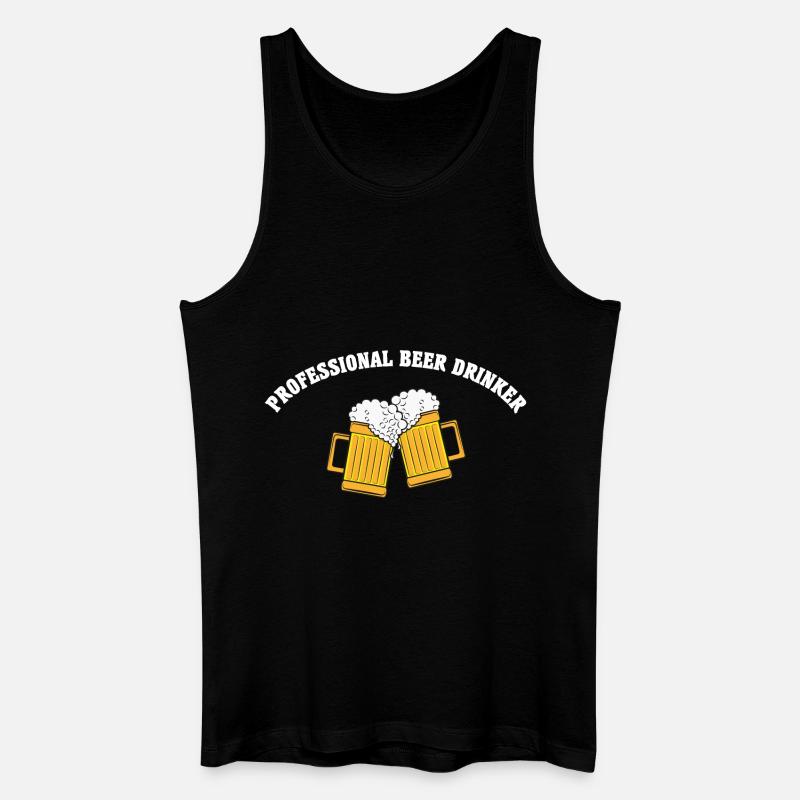 Professioneller Biertrinker - Männer Bio Tank Top - Schwarz