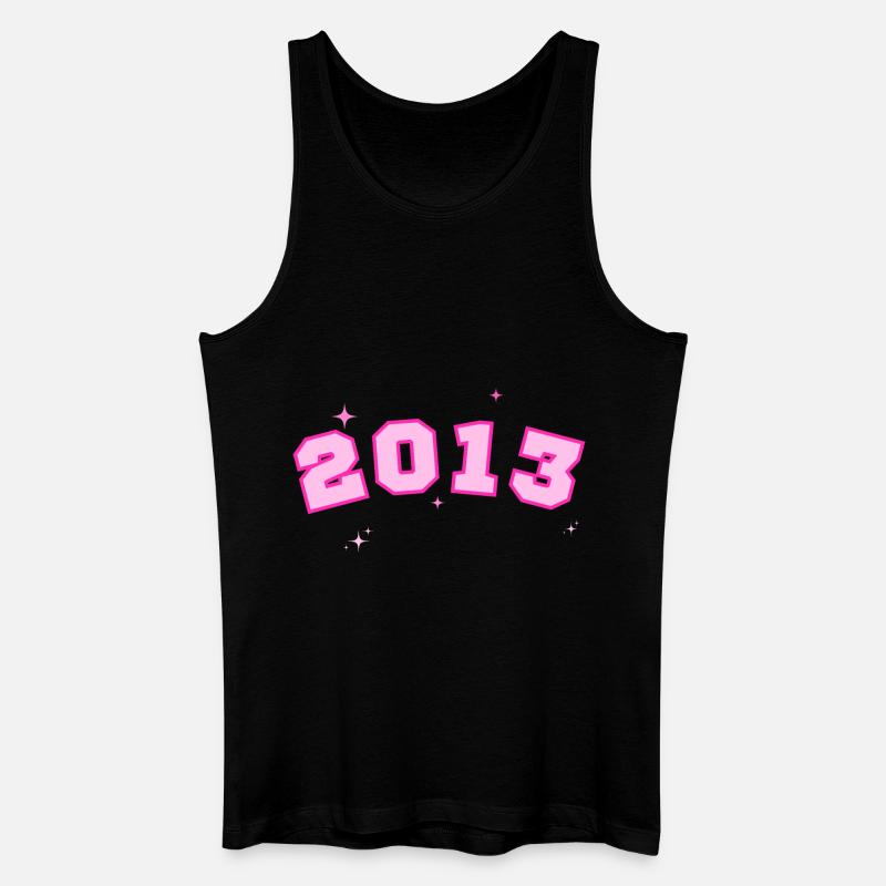 2013 Pinker Stern - Männer Bio Tank Top - Schwarz