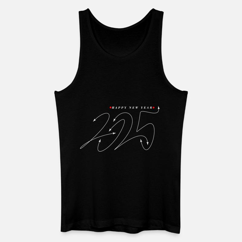Neujahr 2025 Glück - Männer Bio Tank Top - Schwarz