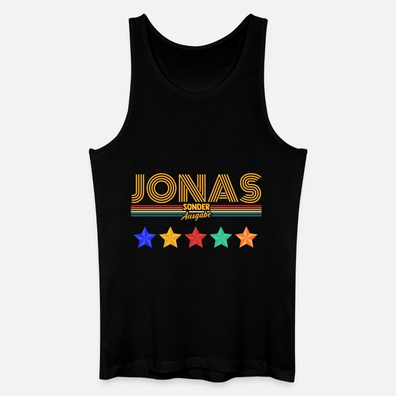 Jonas - Männer Bio Tank Top - Schwarz