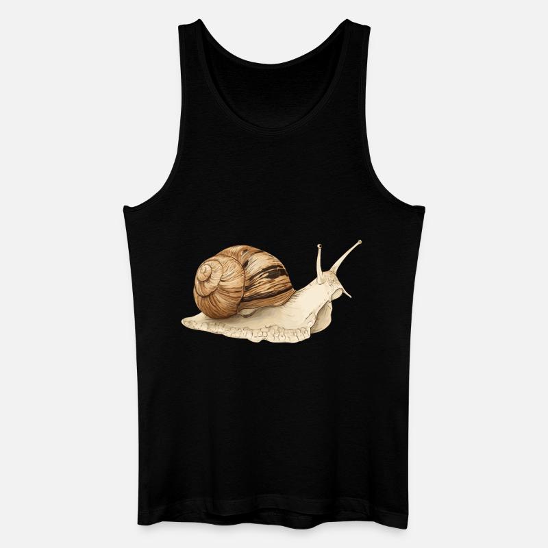 Schnecke - Männer Bio Tank Top - Schwarz