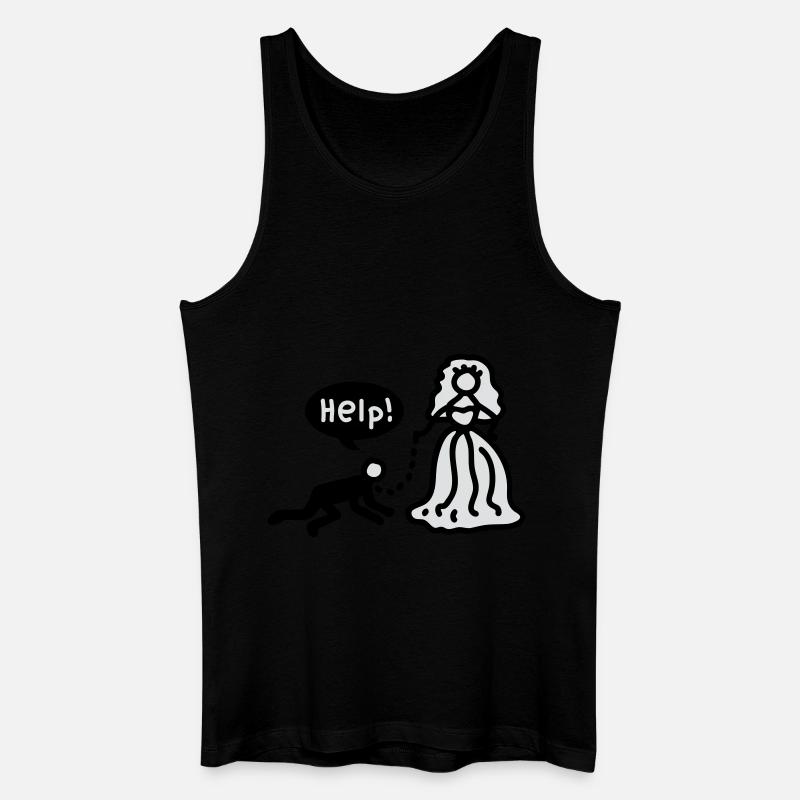 Verheiratet - help - Männer Bio Tank Top - Schwarz