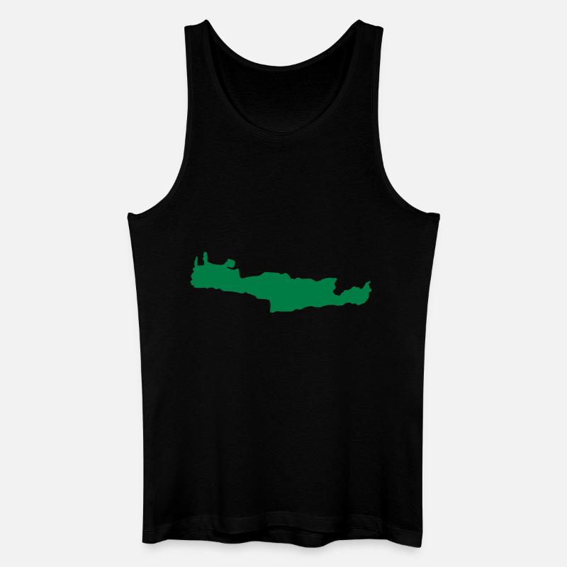Kreta - Männer Bio Tank Top - Schwarz