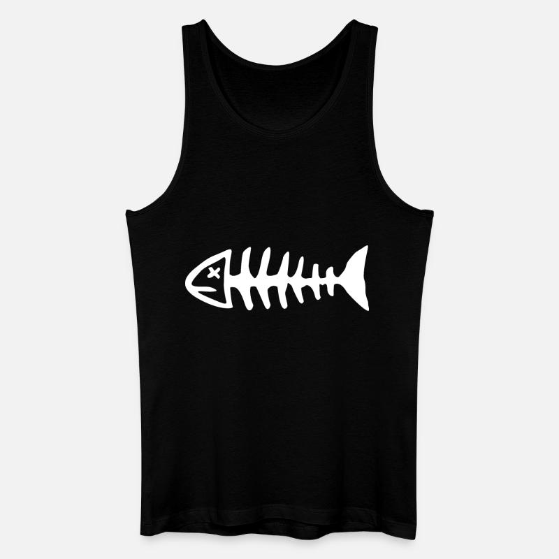 Fischskelett 2 - Männer Bio Tank Top - Schwarz