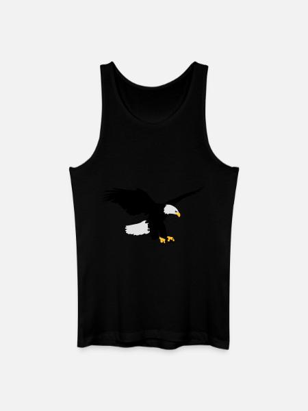 Eagle - Männer Bio Tank Top - Schwarz