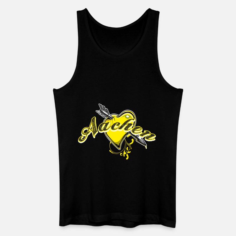 Aachen - Männer Bio Tank Top - Schwarz