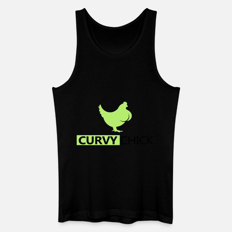 Curvy Chick - Männer Bio Tank Top - Schwarz