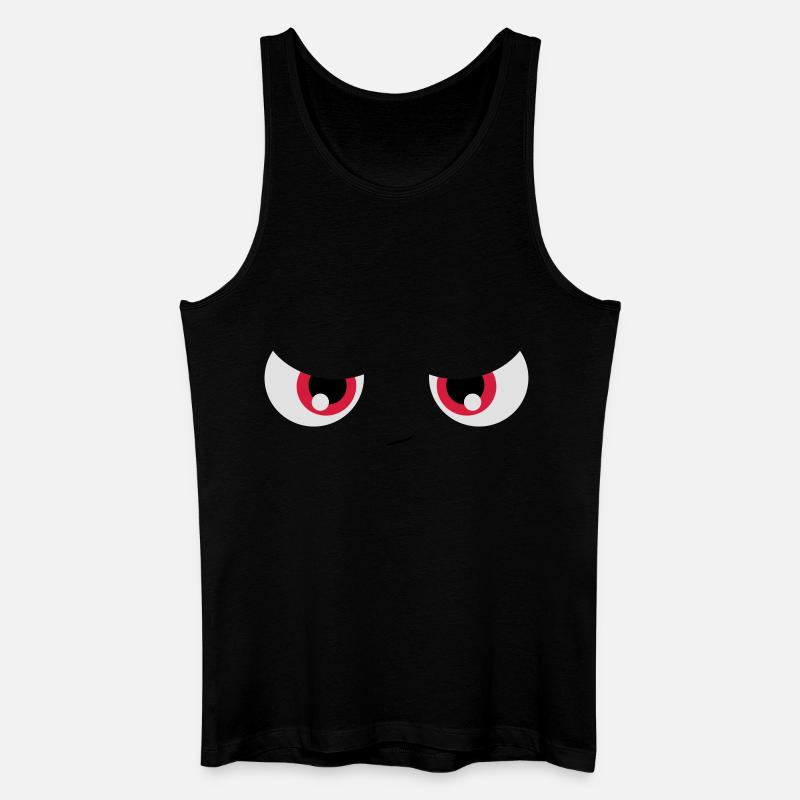 lustiges Gesicht - Männer Bio Tank Top - Schwarz