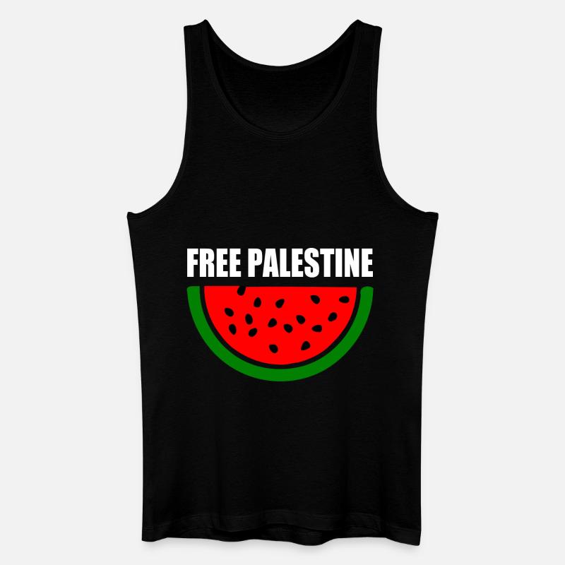 Free palestine Melon pastèque - Débardeur bio Homme - noir