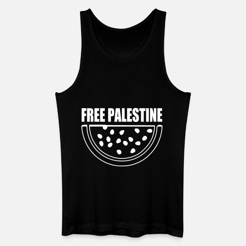 Free palestine melon pastèque - Débardeur bio Homme - noir