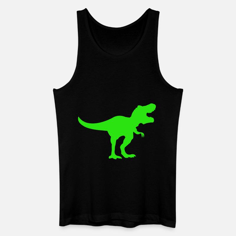 Dinosaurier T-rex - Männer Bio Tank Top - Schwarz