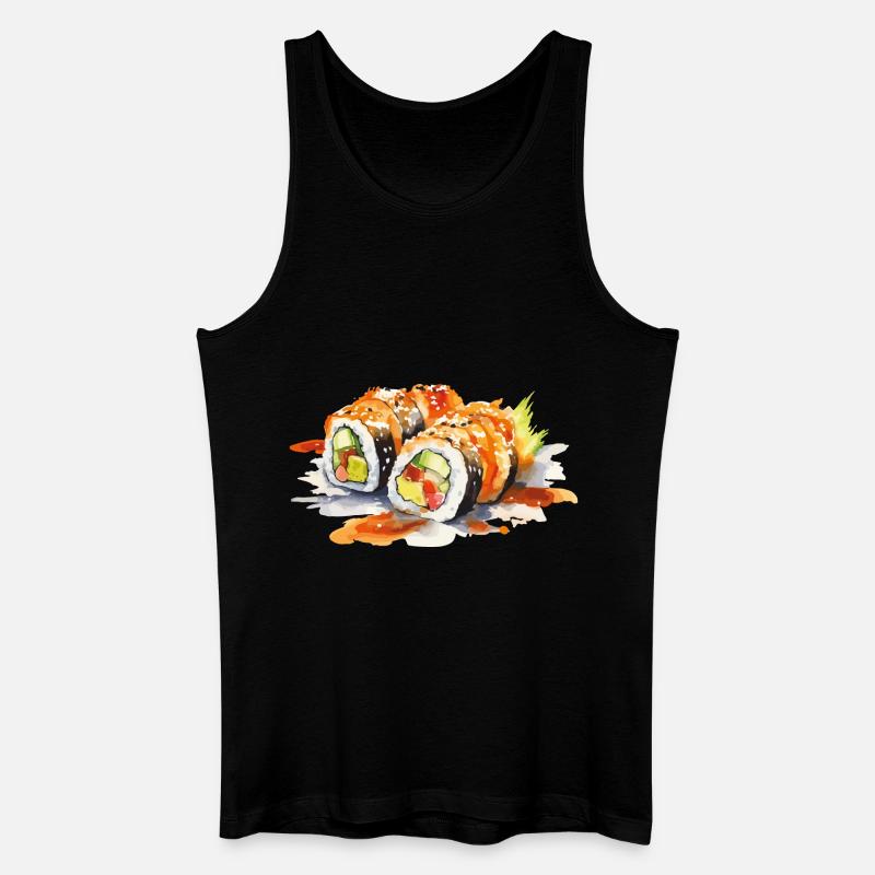 Sushi - Männer Bio Tank Top - Schwarz