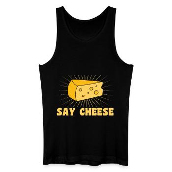Say cheese - Männer Bio Tank Top - Schwarz - Vorne