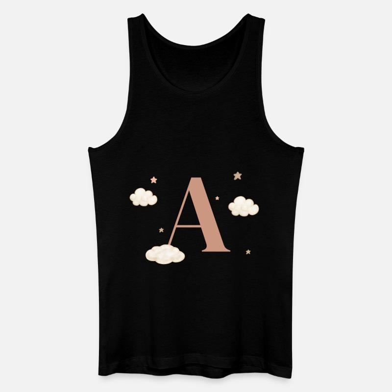 Buchstabe an Sternenwolken - Männer Bio Tank Top - Schwarz