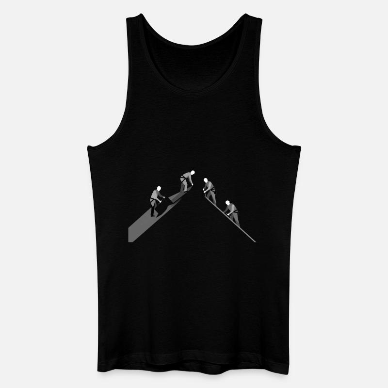 Dacheindeckung - Männer Bio Tank Top - Schwarz