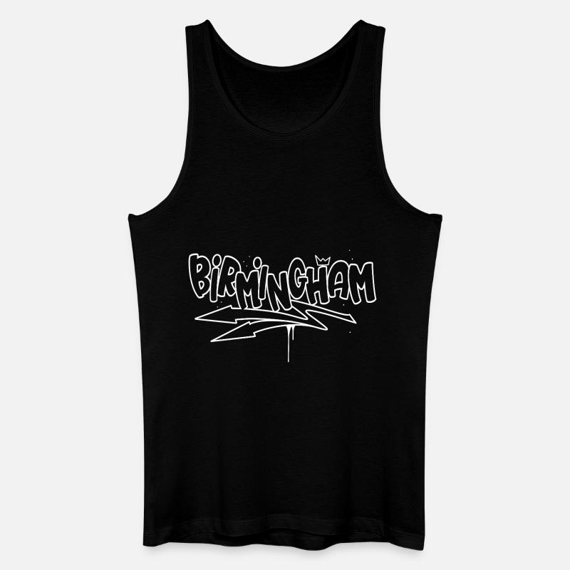 Birmingham Graffiti - Männer Bio Tank Top - Schwarz