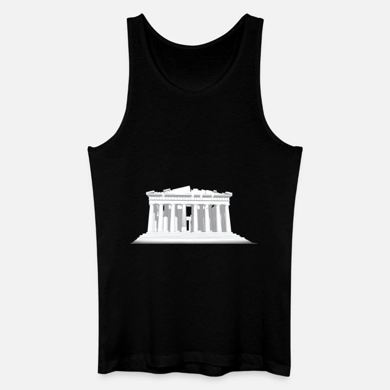 PARTHENON - Männer Bio Tank Top - Schwarz