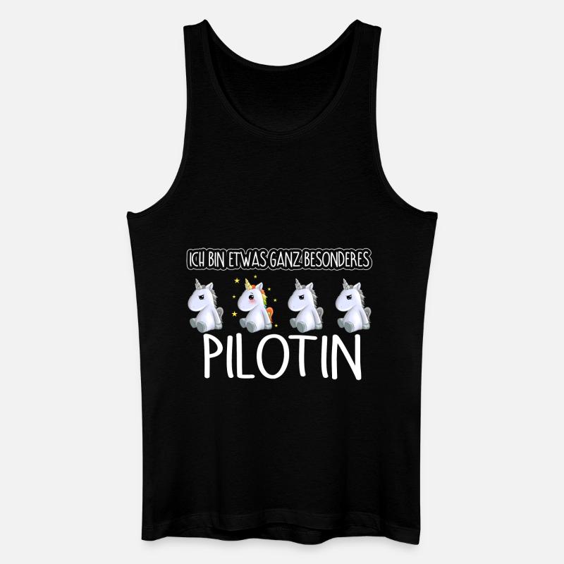 PILOTIN - Toll - Männer Bio Tank Top - Schwarz