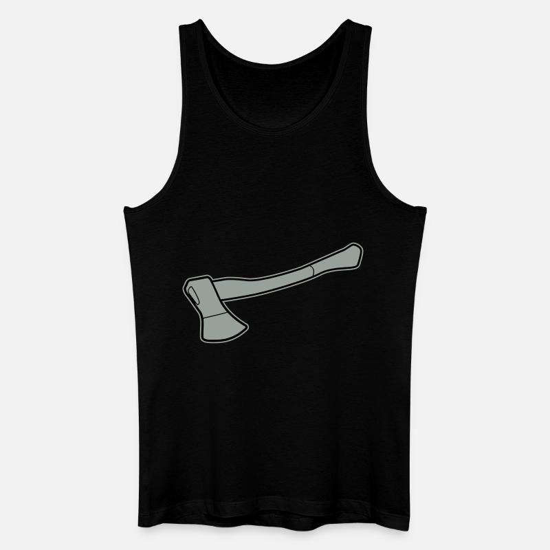 Axt - Männer Bio Tank Top - Schwarz