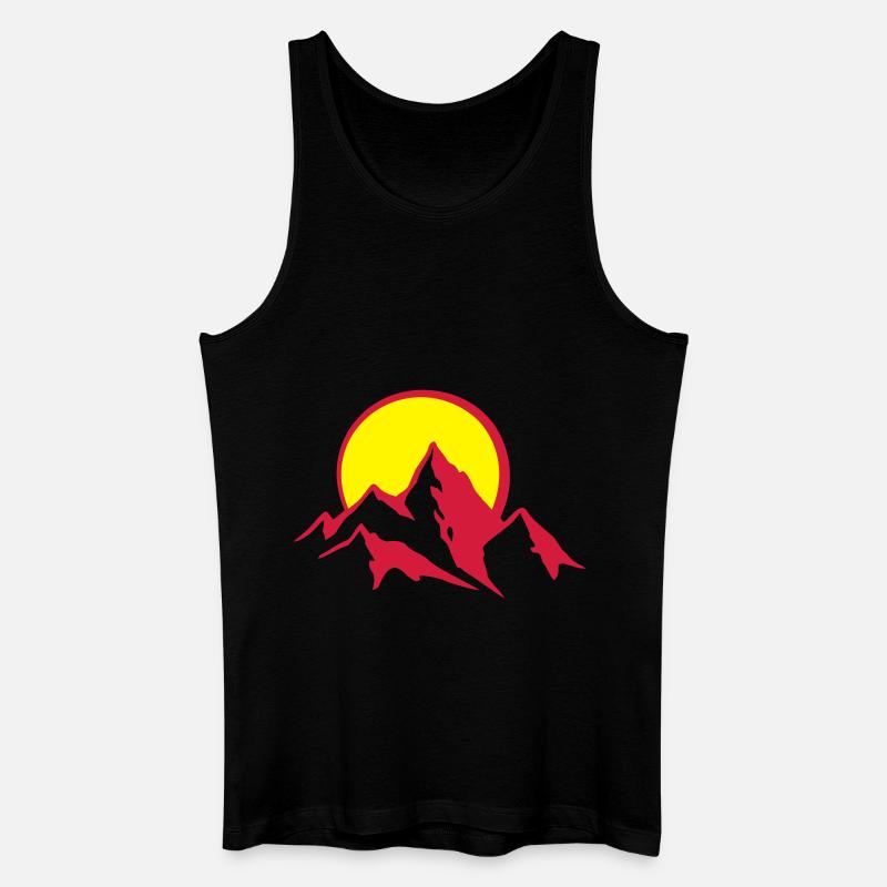 bergpanorama_4_2c - Männer Bio Tank Top - Schwarz
