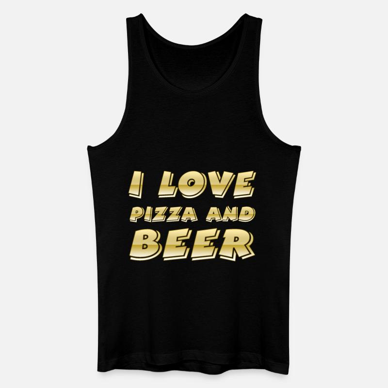 Pizza - Männer Bio Tank Top - Schwarz
