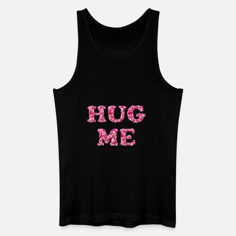 Hug Me mit Rosenblättern - Männer Bio Tank Top - Schwarz