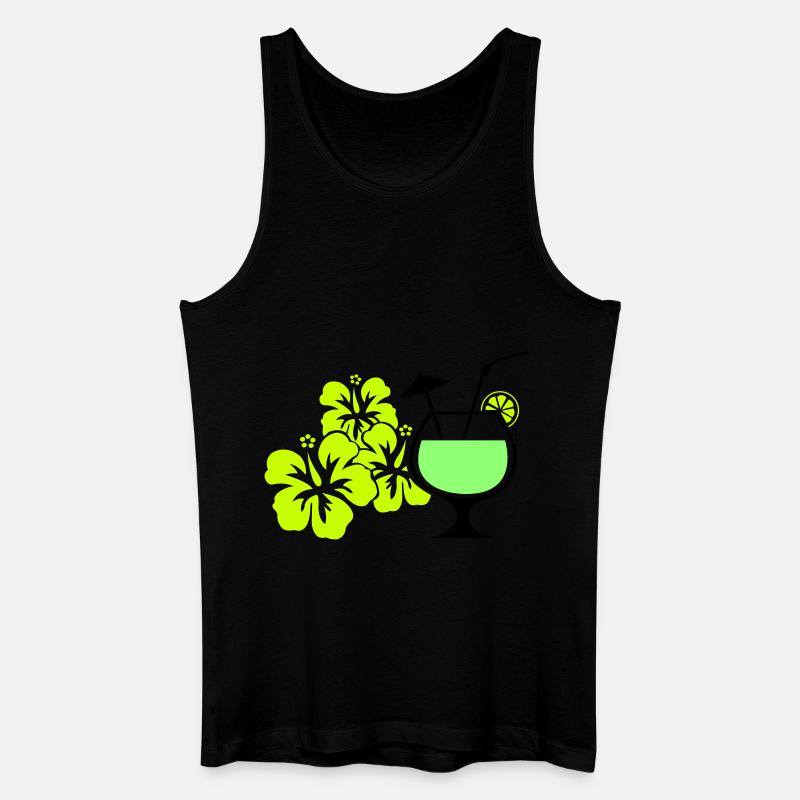 hawaii blumen - Männer Bio Tank Top - Schwarz