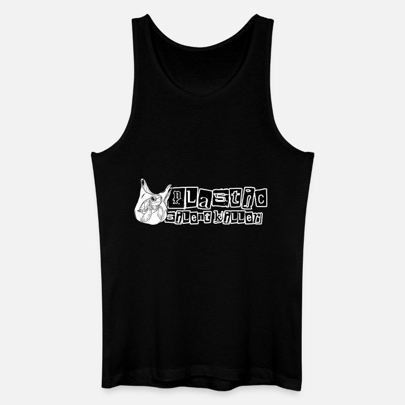 Plastik // Stiller Killer // Illustration - Männer Bio Tank Top - Schwarz