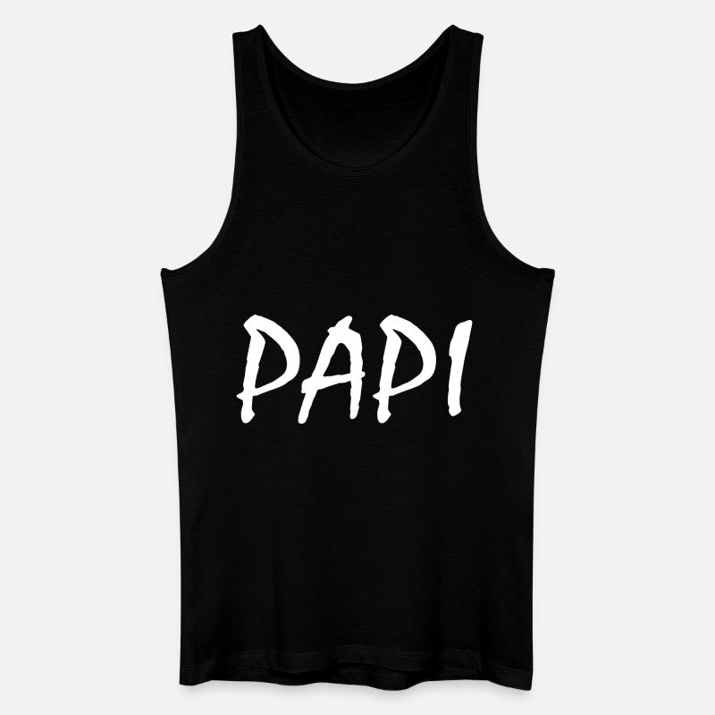 Papi - Männer Bio Tank Top - Schwarz