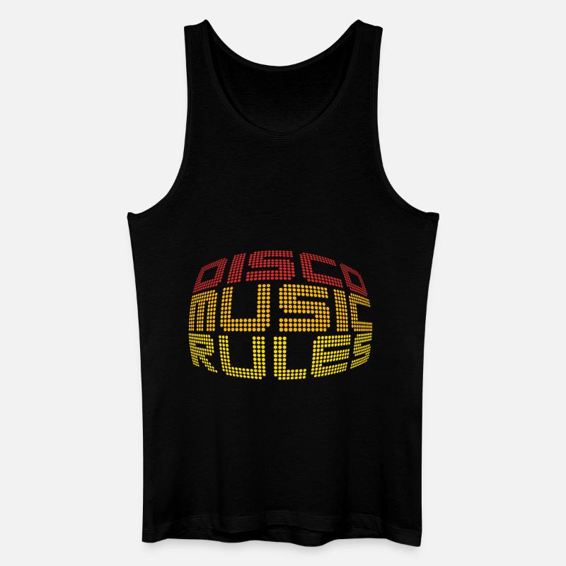 Disco Music Rules - Männer Bio Tank Top - Schwarz