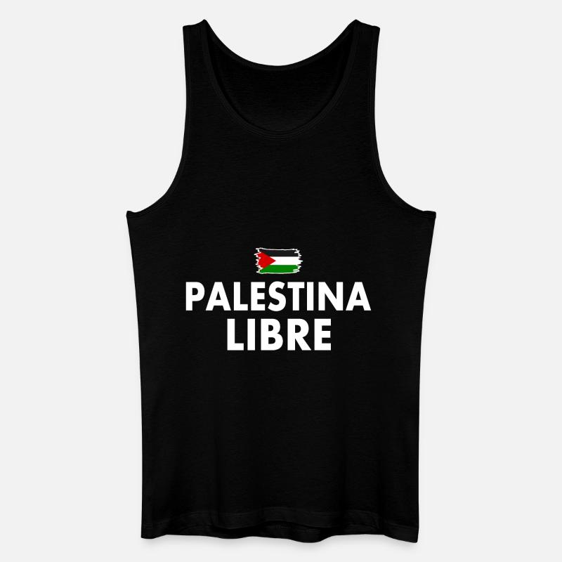 palestina libre - Männer Bio Tank Top - Schwarz