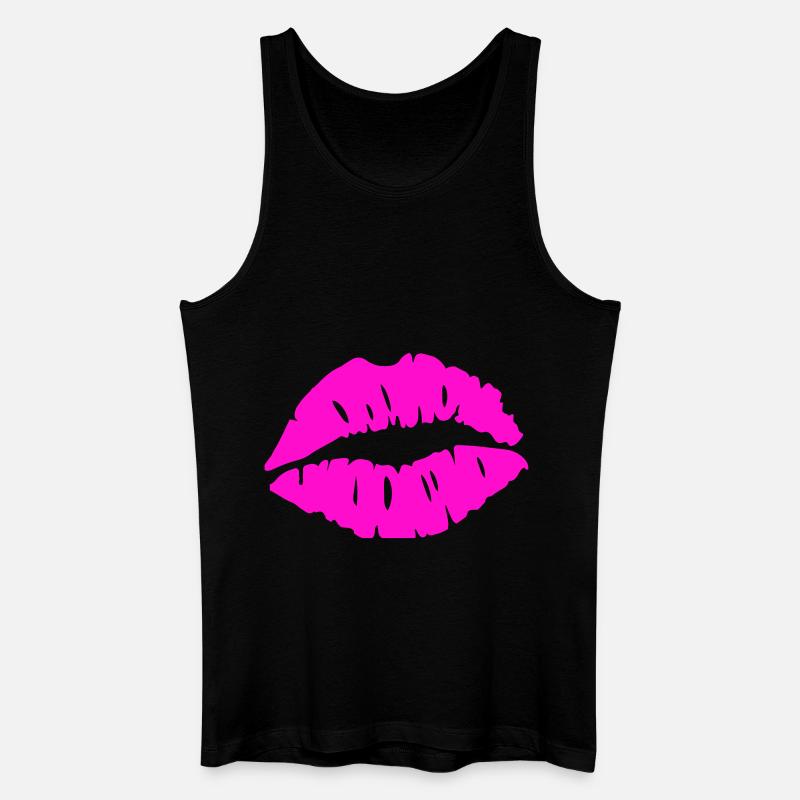 kuss lippen - Männer Bio Tank Top - Schwarz