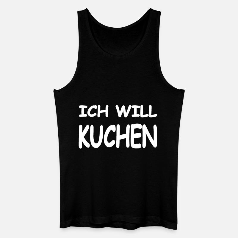 Kuchen - Männer Bio Tank Top - Schwarz