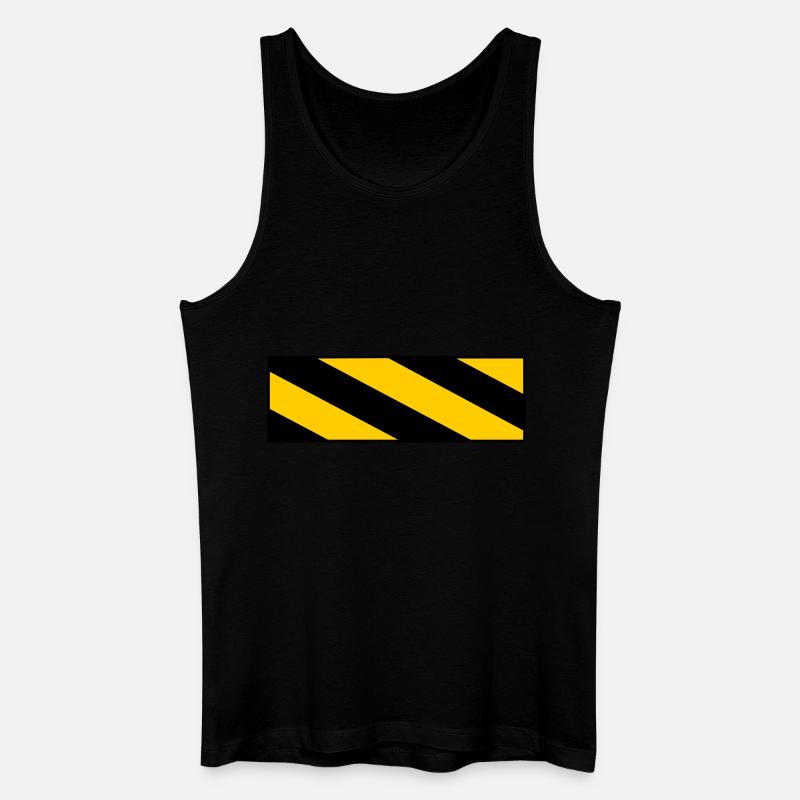 warning sign - Männer Bio Tank Top - Schwarz