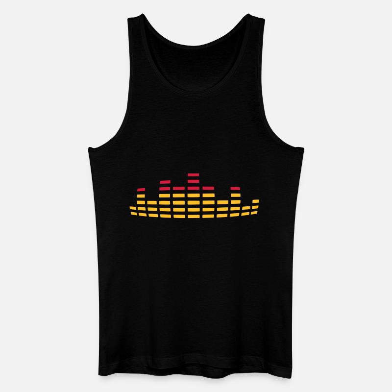 EQ Equalizer Analyser 3D - Männer Bio Tank Top - Schwarz