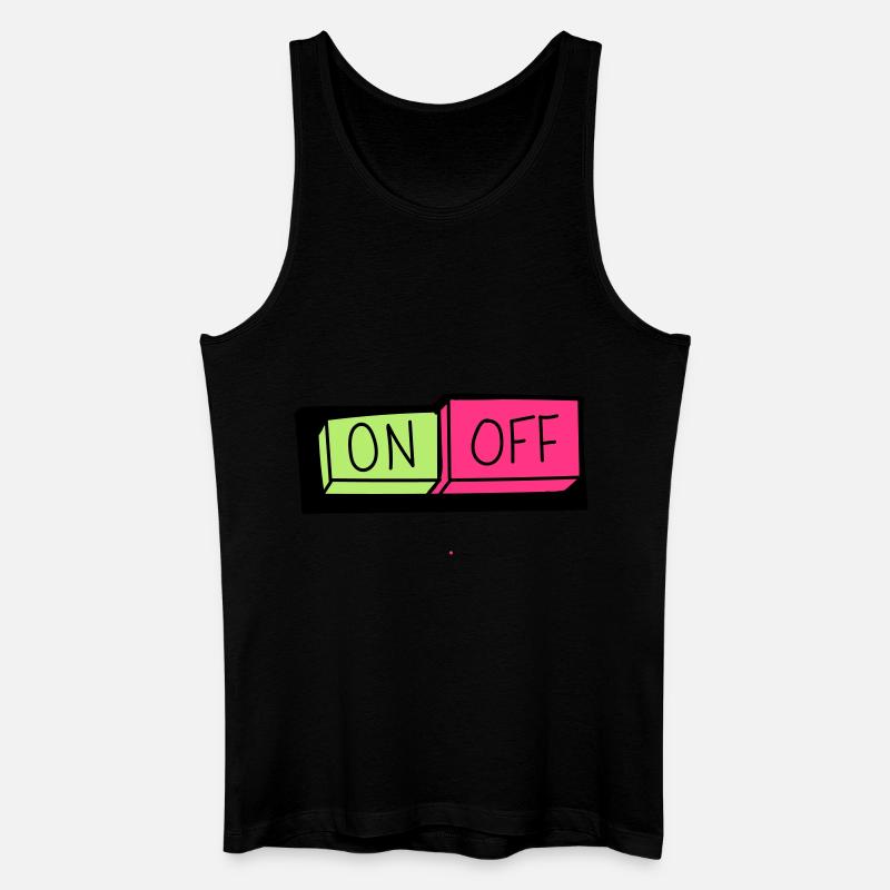 on und off button - Männer Bio Tank Top - Schwarz