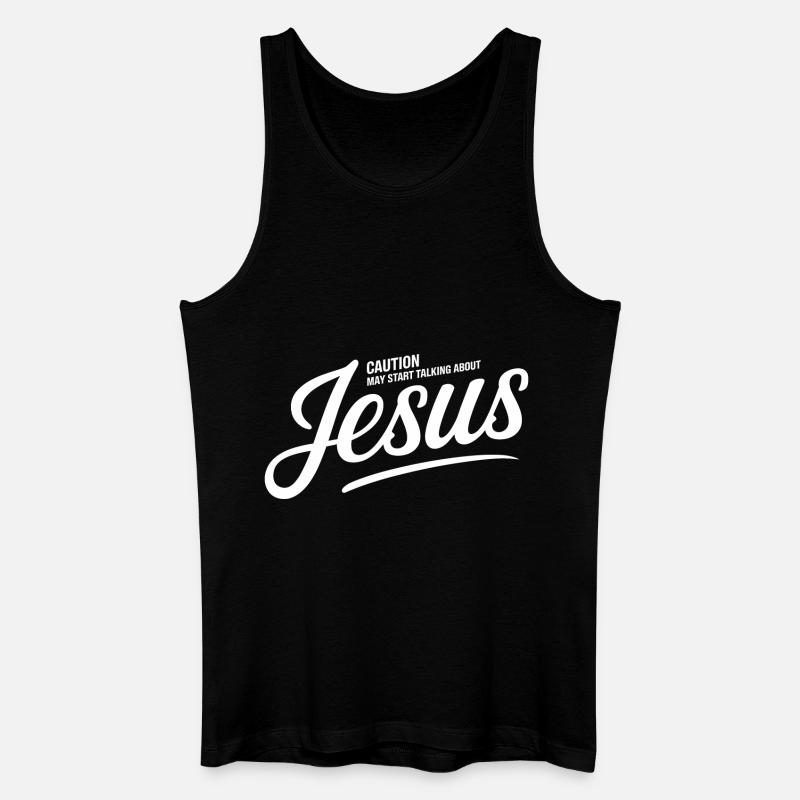 Ein starkes Glaubensstatement - Männer Bio Tank Top - Schwarz