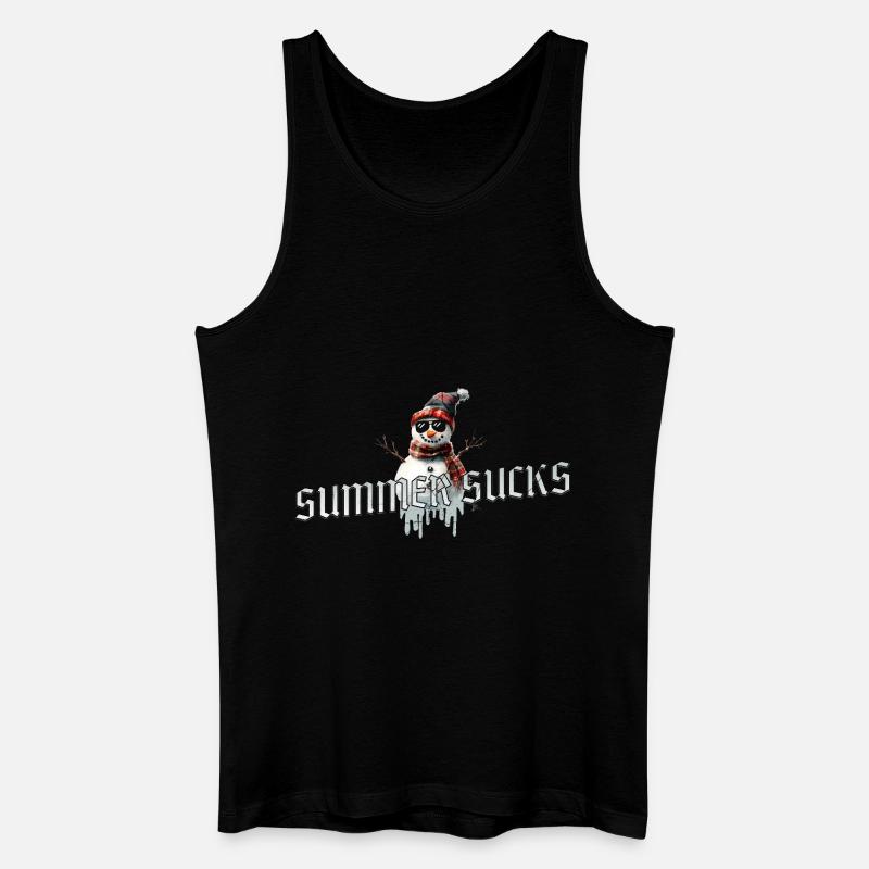 Summer Sucks – Snowman Rules - Männer Bio Tank Top - Schwarz