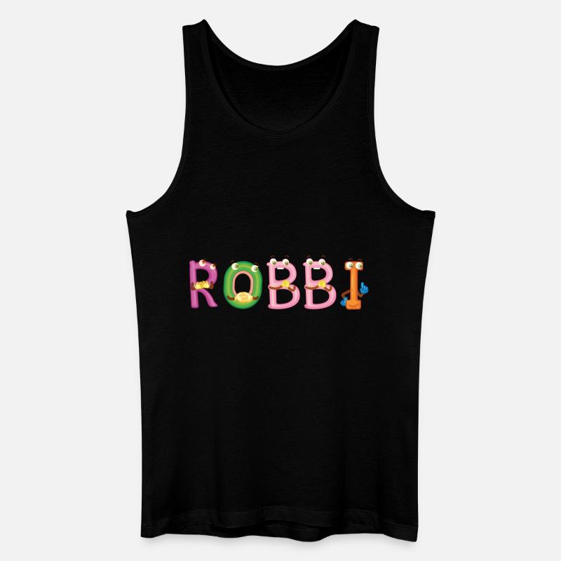 Robbi - Männer Bio Tank Top - Schwarz