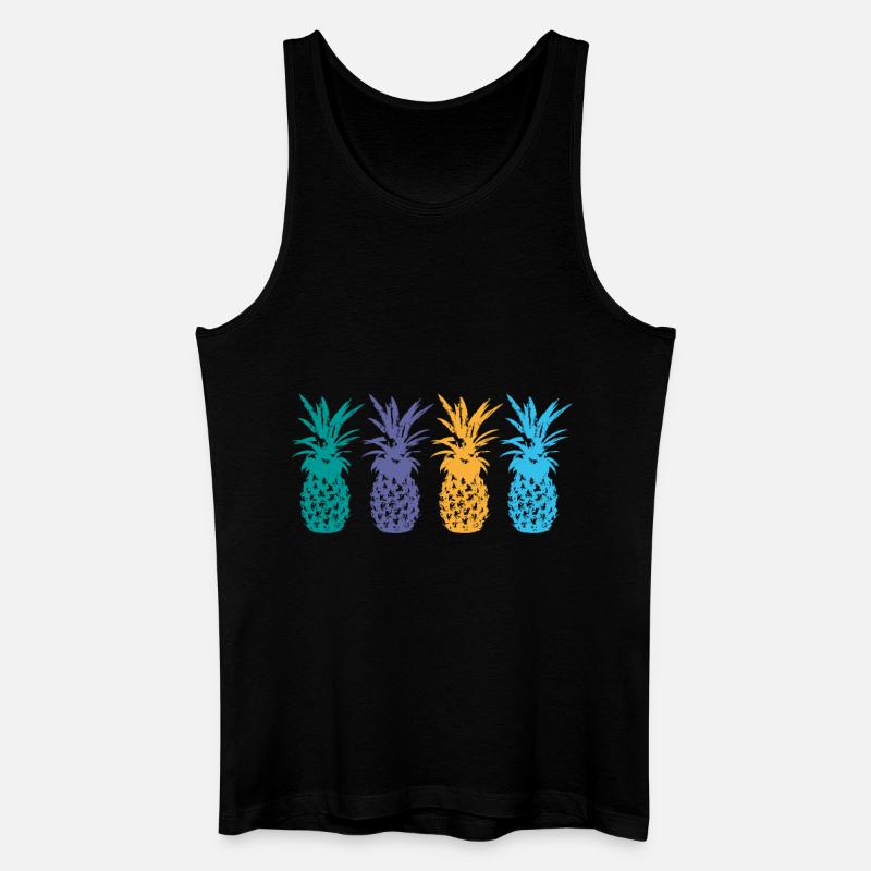 Ananas - Männer Bio Tank Top - Schwarz
