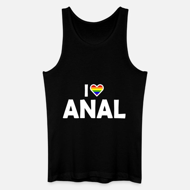 I love anal - Männer Bio Tank Top - Schwarz