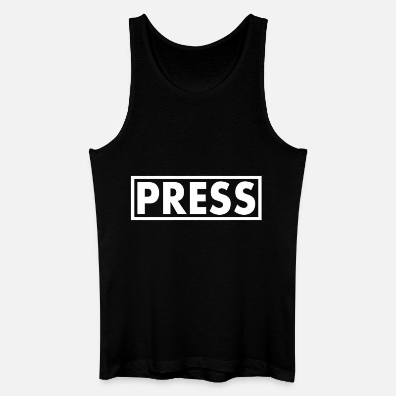 Press - Männer Bio Tank Top - Schwarz